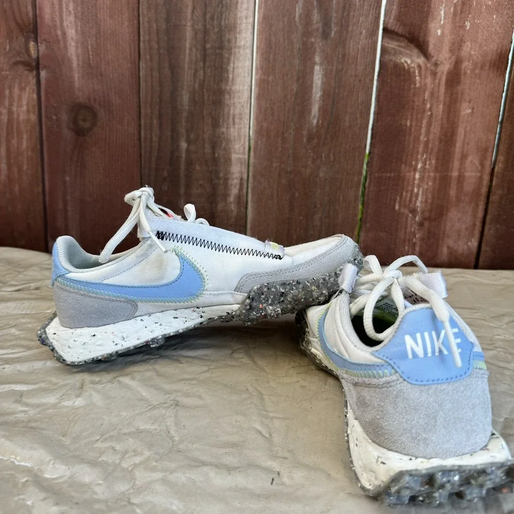 Nike Waffle‎ Racer Crater Womens Size 5 White Athletic Shoe Sneakers CT1983-106